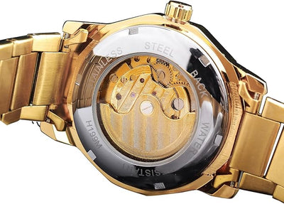 FORSINING Men's Skeleton  golden Automatic Tourbillon Watch