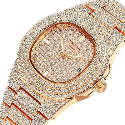 PINTIME Luxury Unisex Diamond Watch