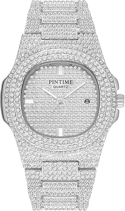 PINTIME Luxury Unisex Diamond Watch