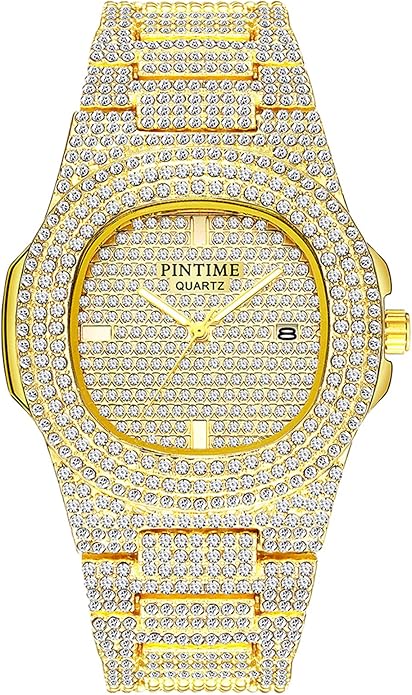 PINTIME Luxury Unisex Diamond Watch