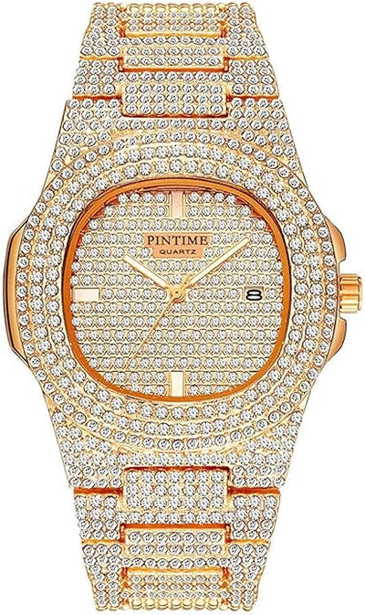 PINTIME Luxury Unisex Diamond Watch