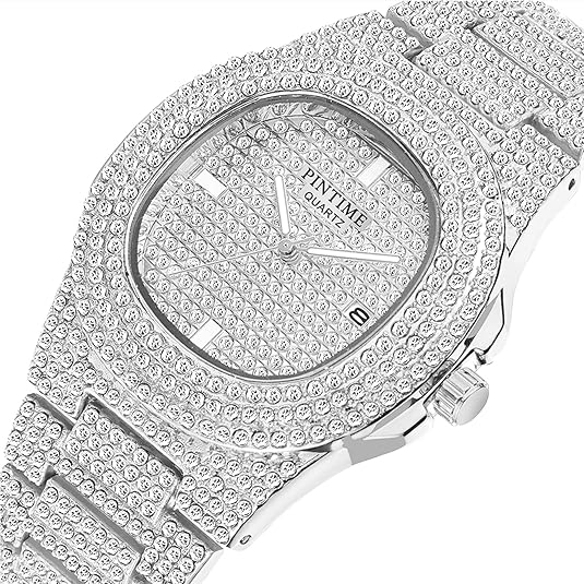 PINTIME Luxury Unisex Diamond Watch